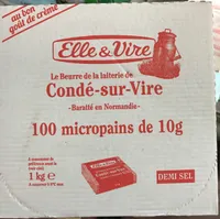100 micropains de 10 g, beurre demi-sel