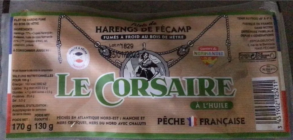 Filet de hareng fumé de Fécamp
