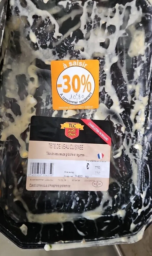 Tête de veau cuisinee