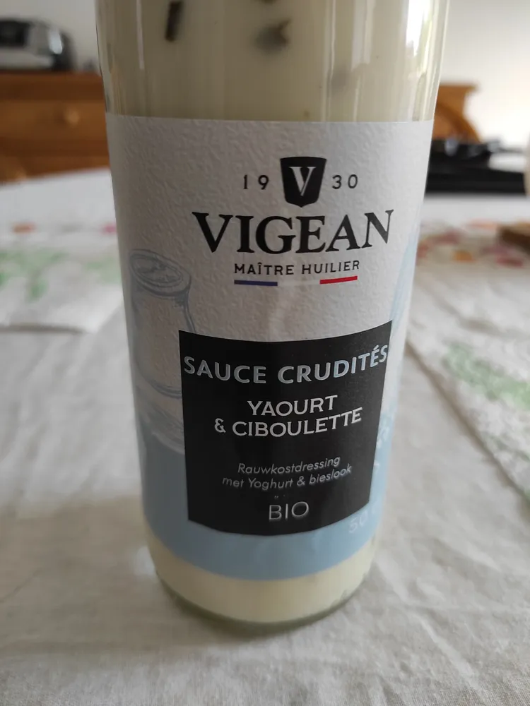 Sauce Crudités Yaourt Et Ciboulette Biologique