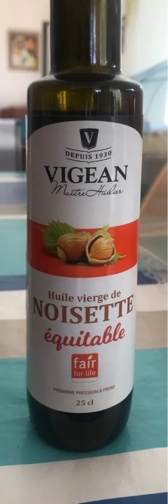 Huile vierge de noisette equitable