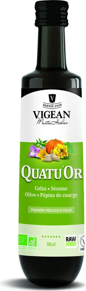 Huile de Pépins de courge Colza~Olive Sésame Première pression à froid
