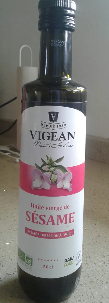 Huile De Sésame Première Pression à Froid Bio - 500 ML - Vigean