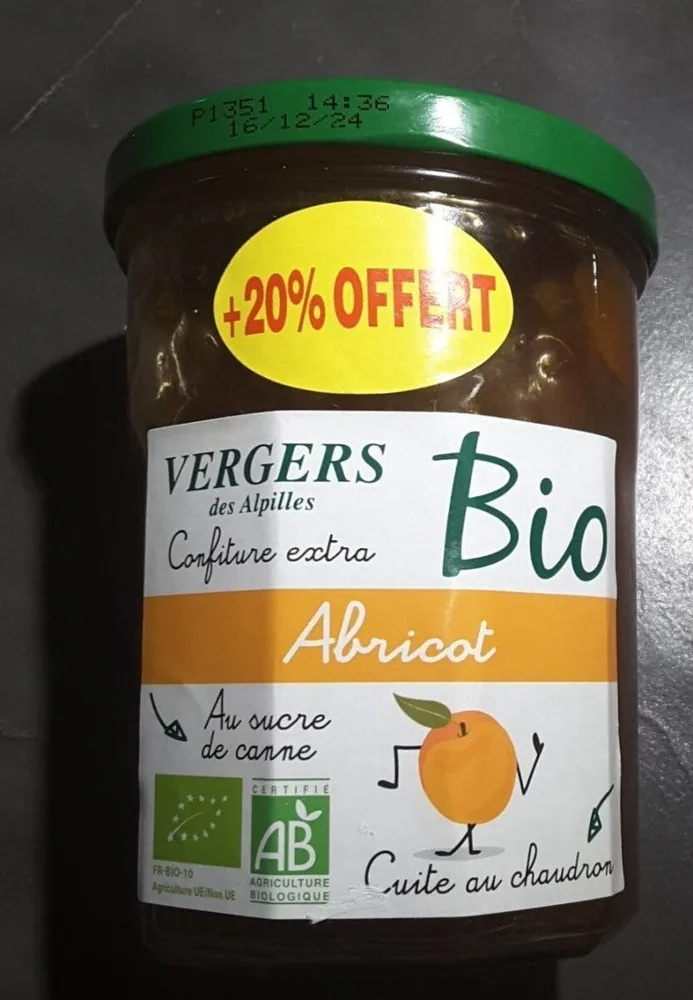 Confiture abricot bio cuite au chaudron