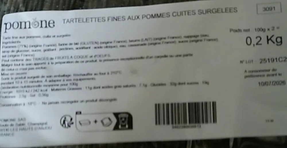 Tartelettes fines aux pommes
