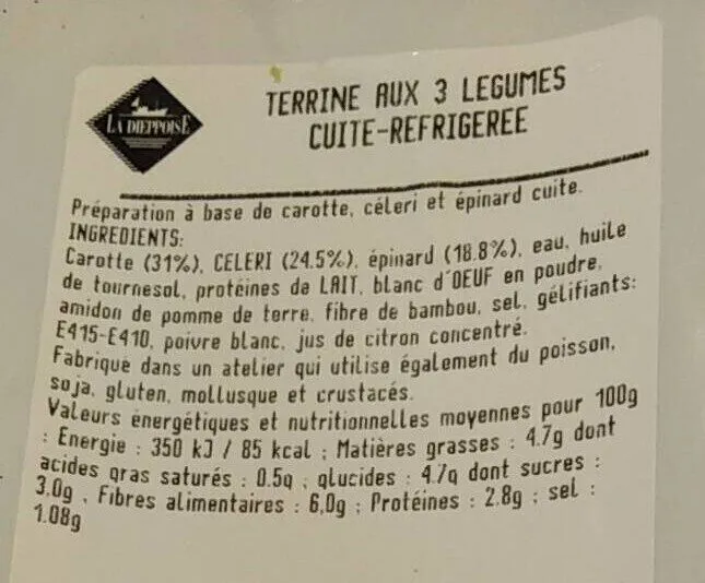 Terrine aux 3 légumes