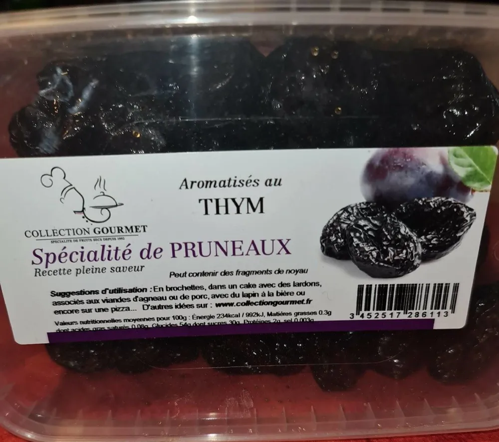 Spécialités de pruneaux au thym