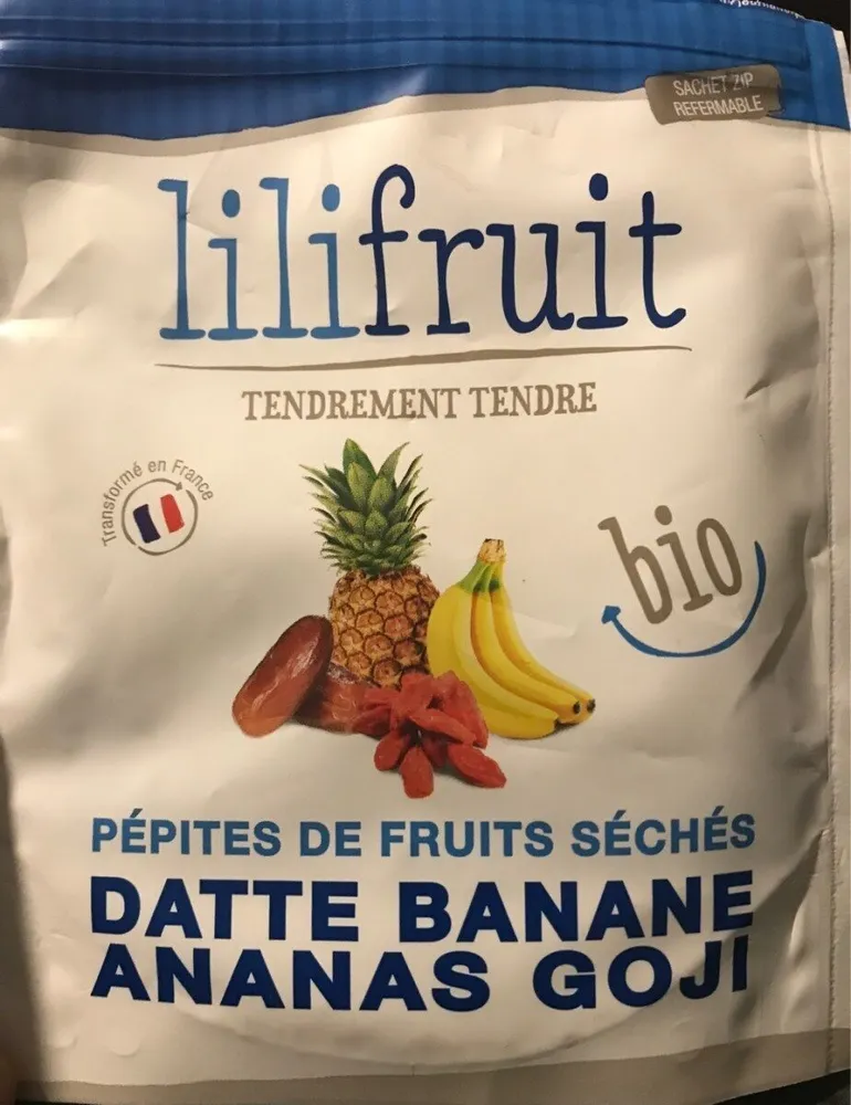 Pépites de druits séchés