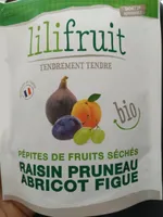 Pépites de fruits séchés ; Raisin, pruneau, abricot, figue