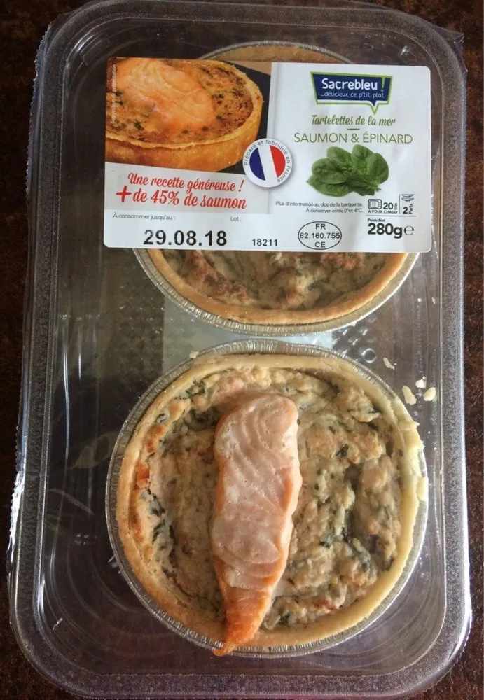 Tartelette saumon et epinard