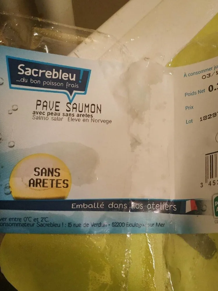 Pavé de saumon avec peau