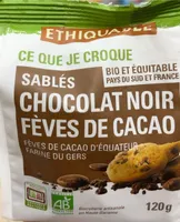 Sablés chocolat noir fèves de cacao