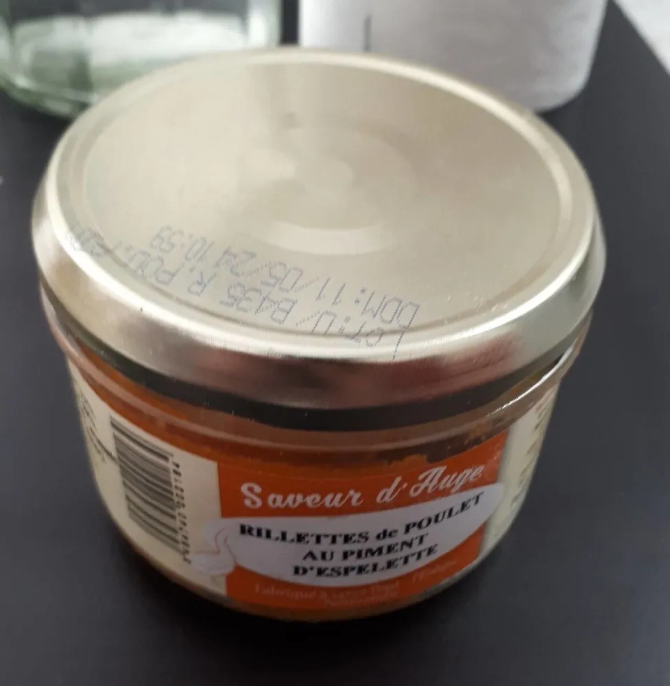 Rillettes de poulet au piment d'Espelette