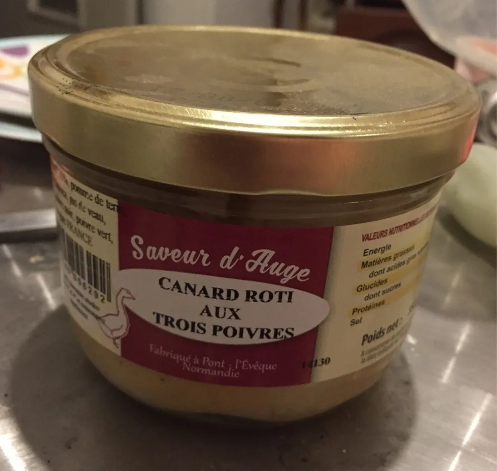Canard roti aux trois pouvres