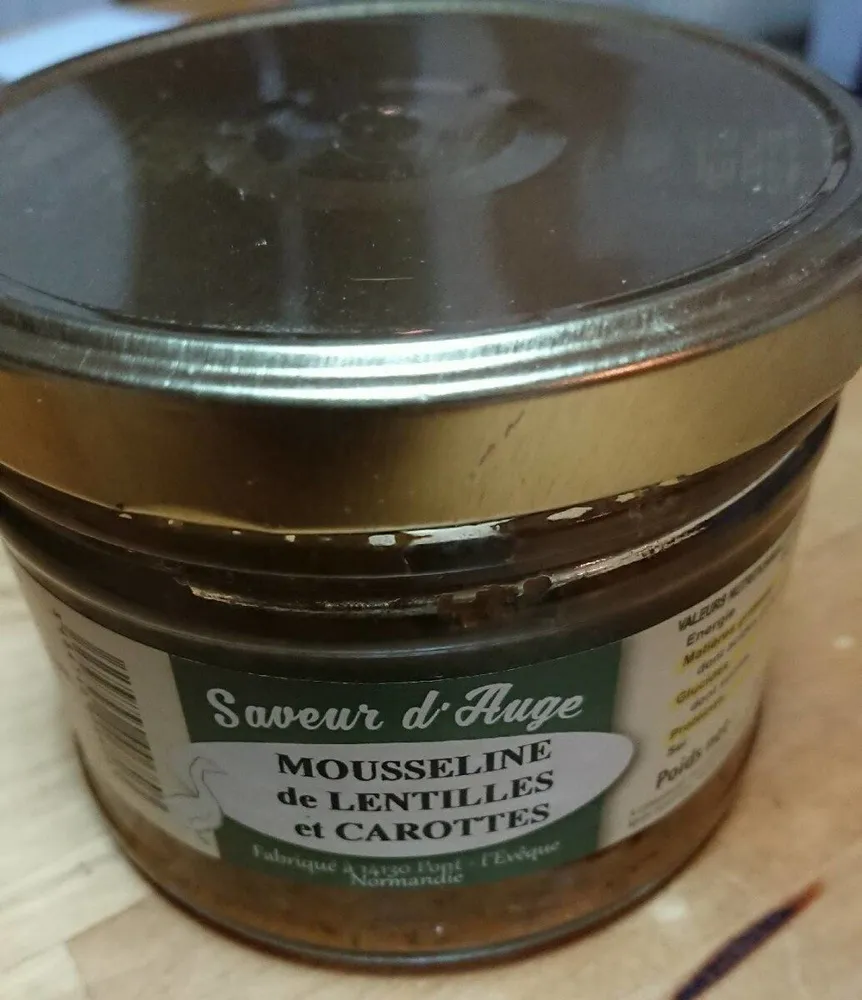 Mousseline de lentilles et carottes