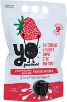 Yaourt à boire aux fraises mixées
