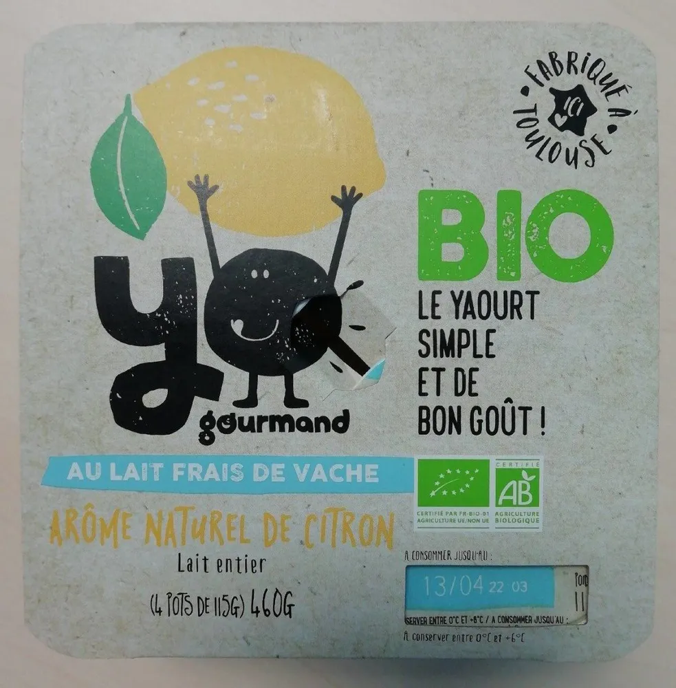 Yaourt vache Citron Bio