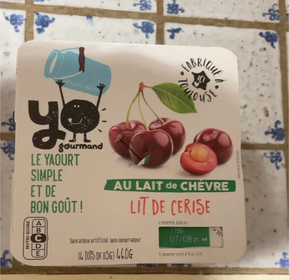Yaourt au lait de chèvre cerise