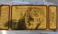 Biscuits aux raisins et rhum