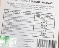 Tarte creme amande ananas