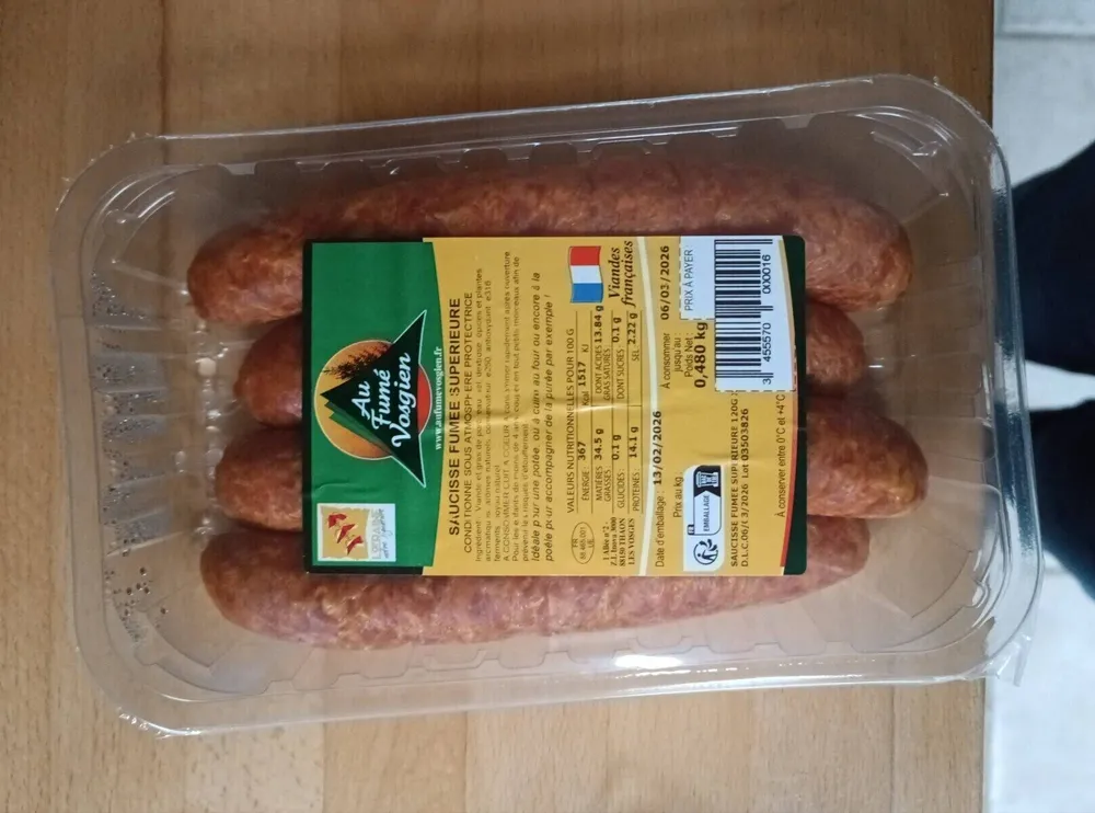 Saucisses fumées