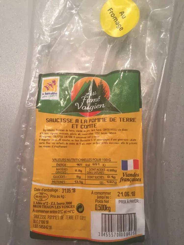 Saucisse a la pomme de terre et cmte