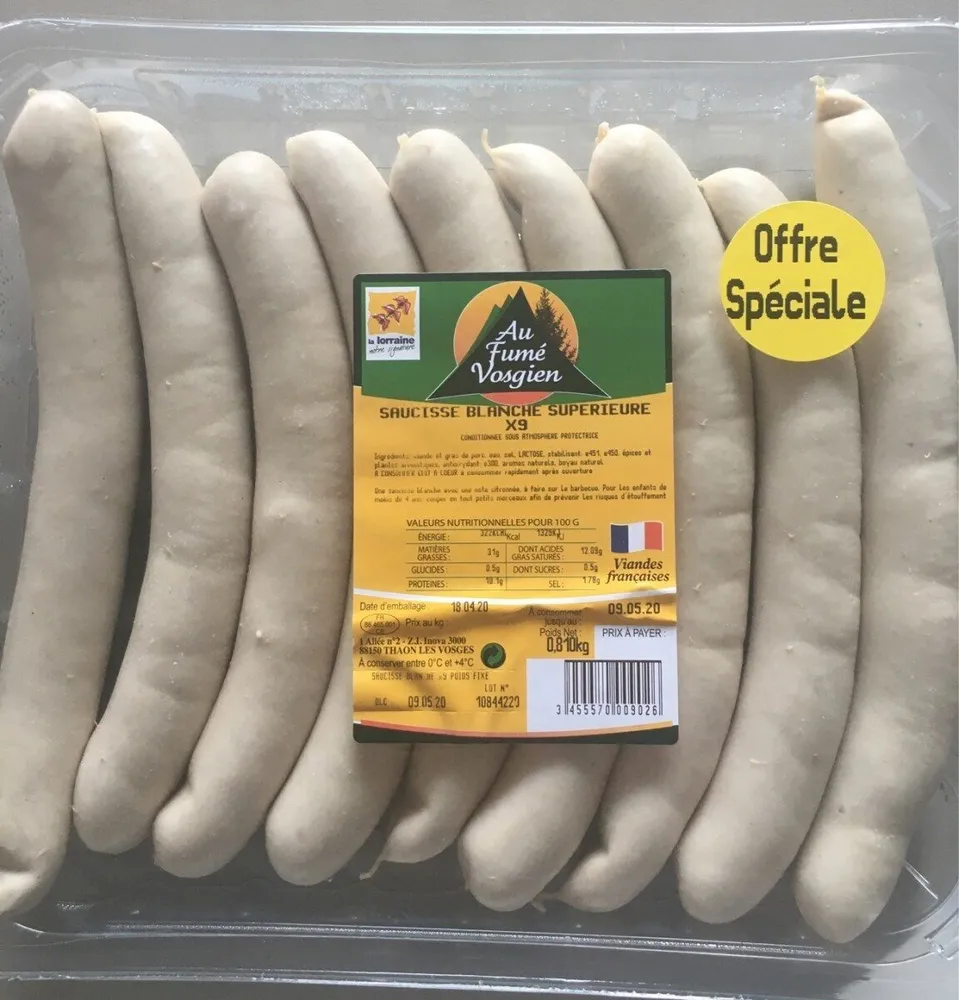 Saucisse blanche superieure