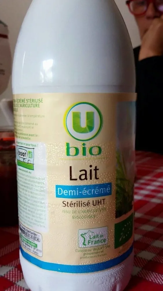 Lait demi-ecreme bio