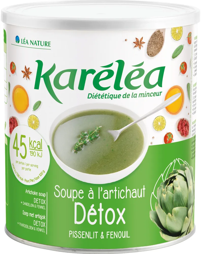 Karéléa - Soupe détox à l'artichaux + plantes et légumes verts