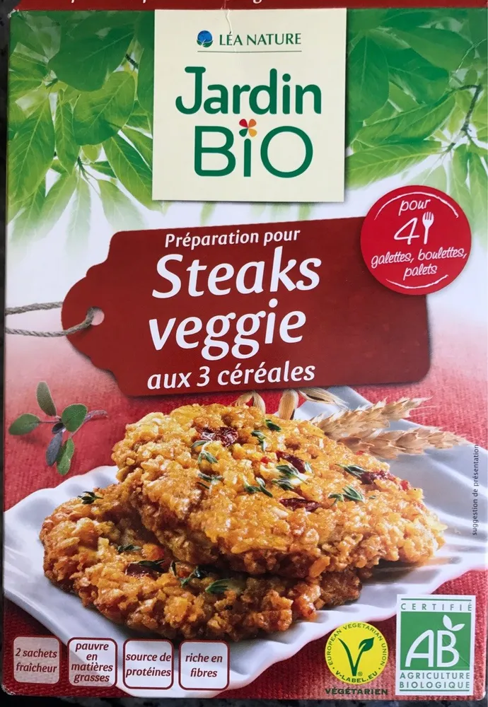 Préparation pour steaks veggie aux 3 céréales