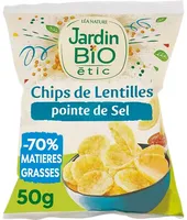 Chips de lentilles à la pointe de sel