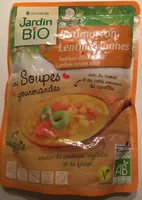 Soupe potimarron lentilles jaunes