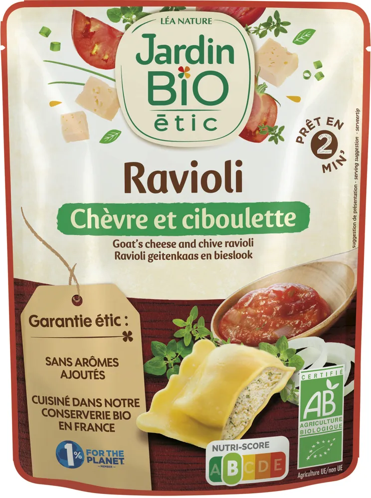 Ravioli chèvre et ciboulette