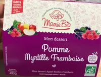 Dessert pomme myrtille framboise