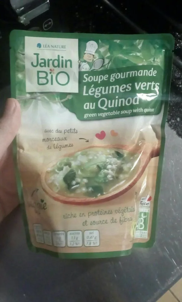 Soupe gourmande:Légumes verts au Quinoa