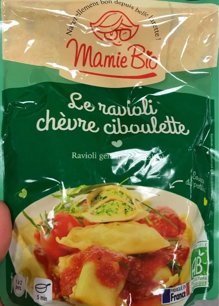 Le ravioli chèvre ciboulette