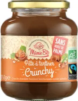 Pate à tartiner chocolat noisette crunchy équitable bio