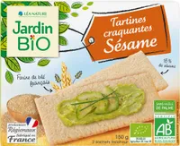 Tartines craquantes sésame jardin bio