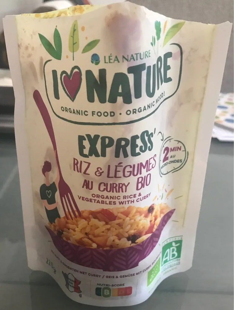 Riz et légumes au curry bio