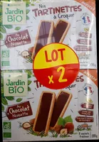 Nos tartinettes à croquer,  au chocolat noisette