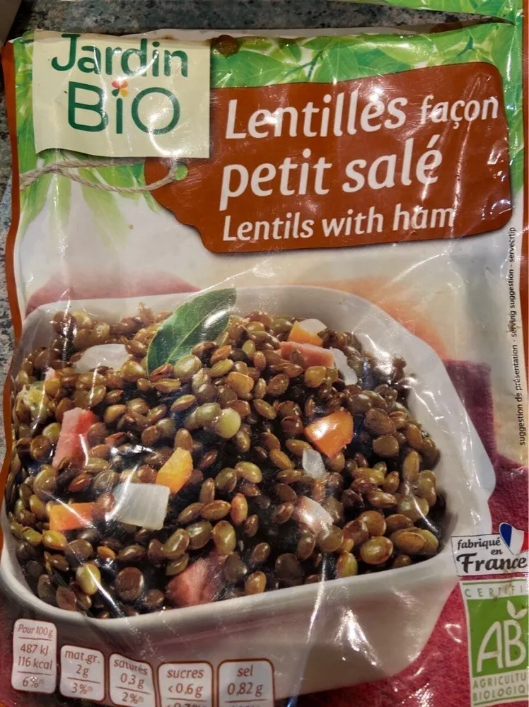 Lentilles facon petit salé