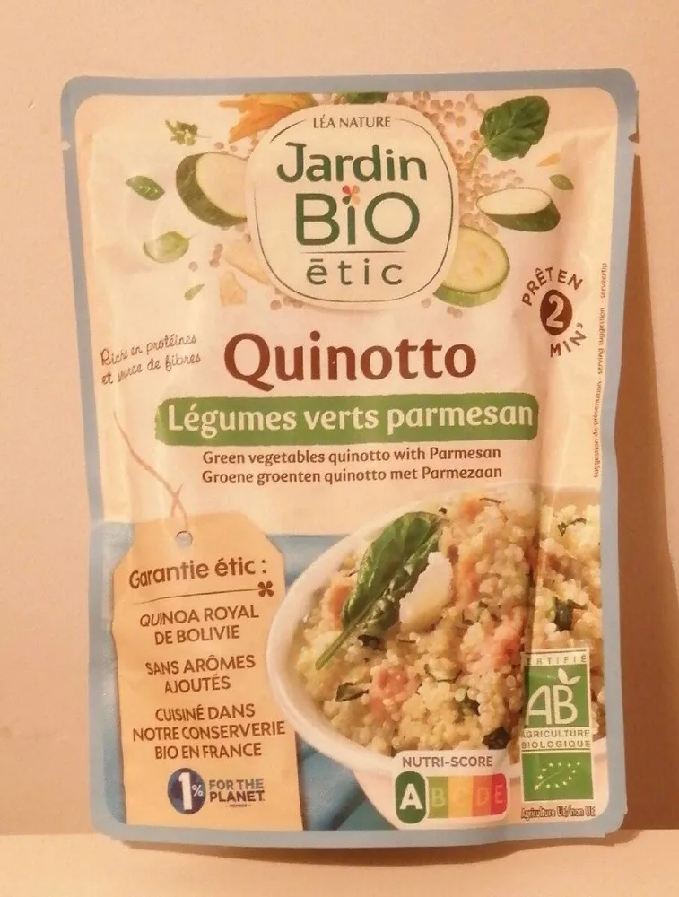 Quinotto légumes verts parmesan
