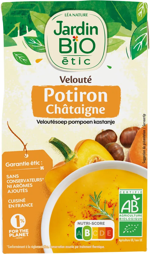Soupe veloutée potiron châtaigne