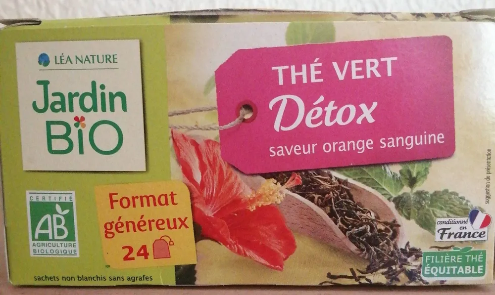Thé vert detox saveur orange sanguine