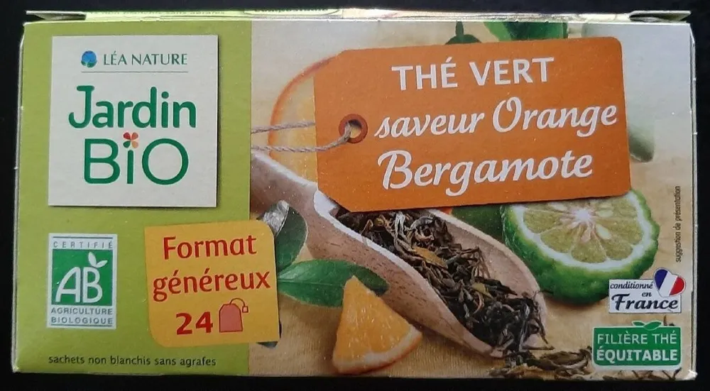 The vert saveur orange bergamote