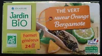 The vert saveur orange bergamote