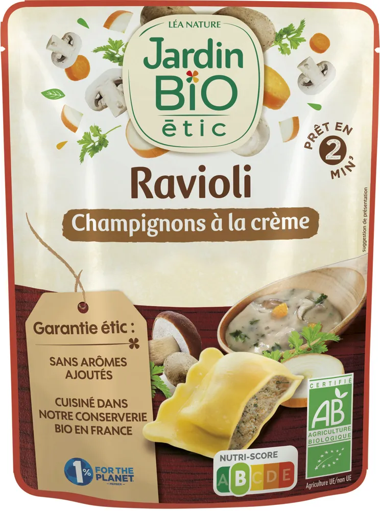 Ravioli champignons à la crème