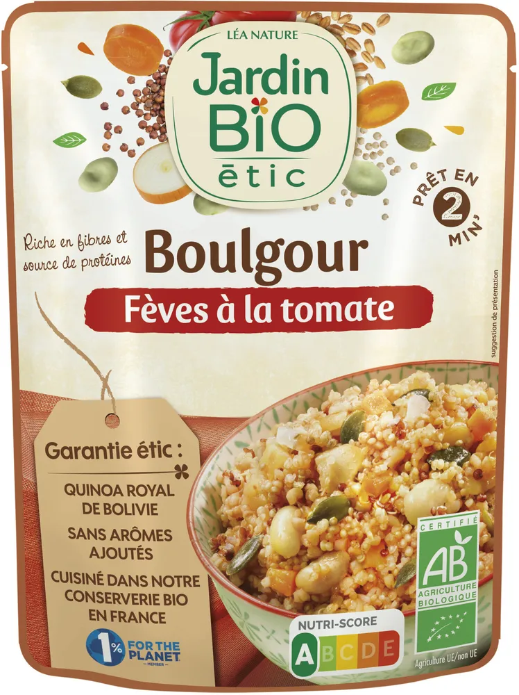 Boulgour fèves à la tomates