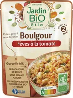 Boulgour fèves à la tomates