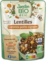 Lentilles vertes Carottes aux petits Oignons
